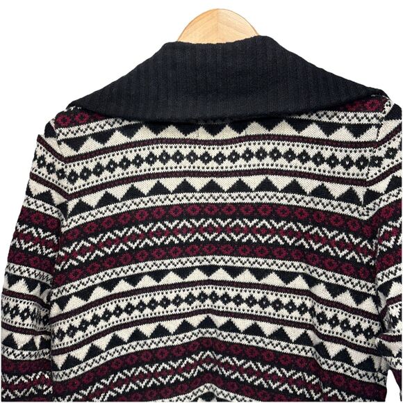 Cambridge Dry Goods Nordic Fair Isle Lambswool Duster Cardigan  Size M Vintage - Picture 4 of 11